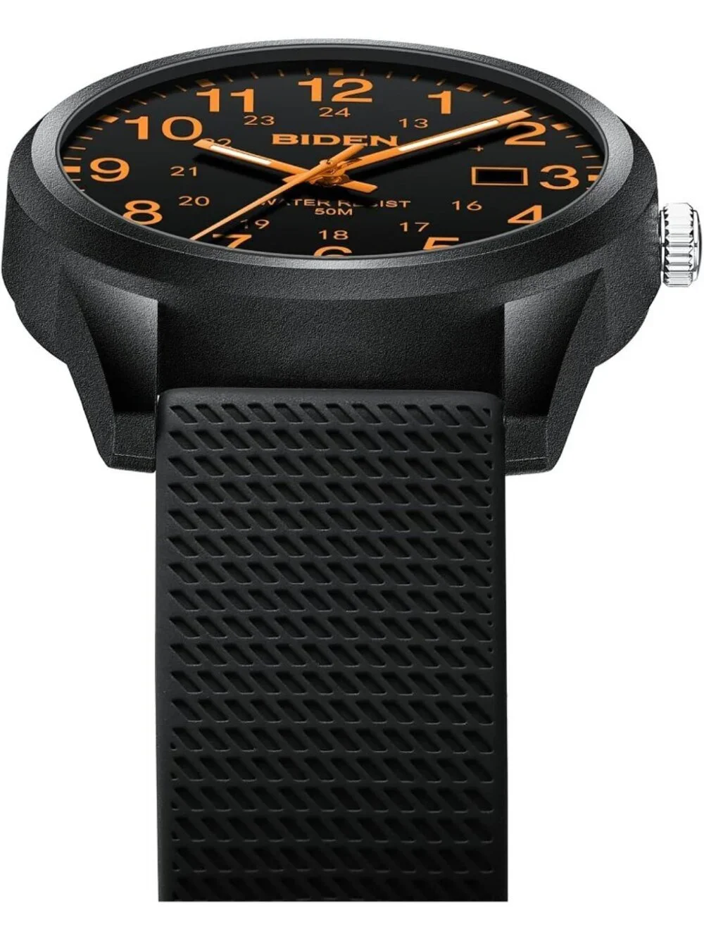 Men's Black Orange Analog Unisex Medical Professionals Waterproof Nurse Watch